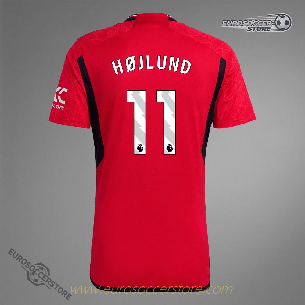 Manchester United HØJLUND 11 Home Jersey for the 23-24 Season