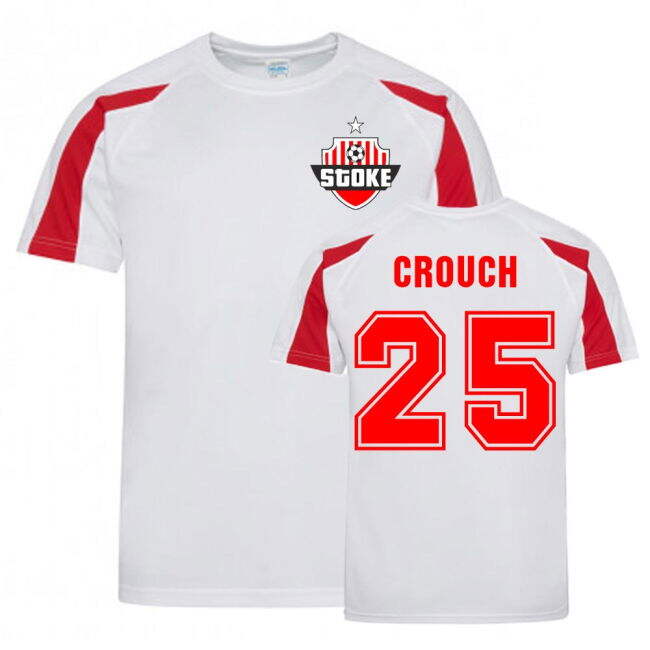 Pro-Grade Peter Crouch Stoke Sports Training Jersey (White)