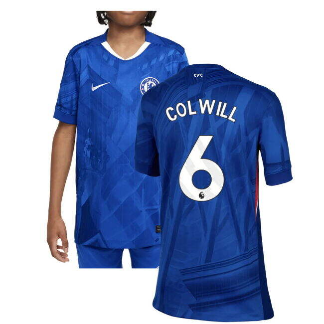 2025-2026 Chelsea Soccer Club Home Jersey (Colwill 6) (Kids)