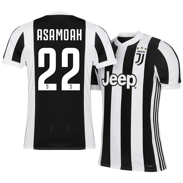 Juventus Home 201718 Kwadwo Asamoah 22 Soccer Jersey Shirt - Official