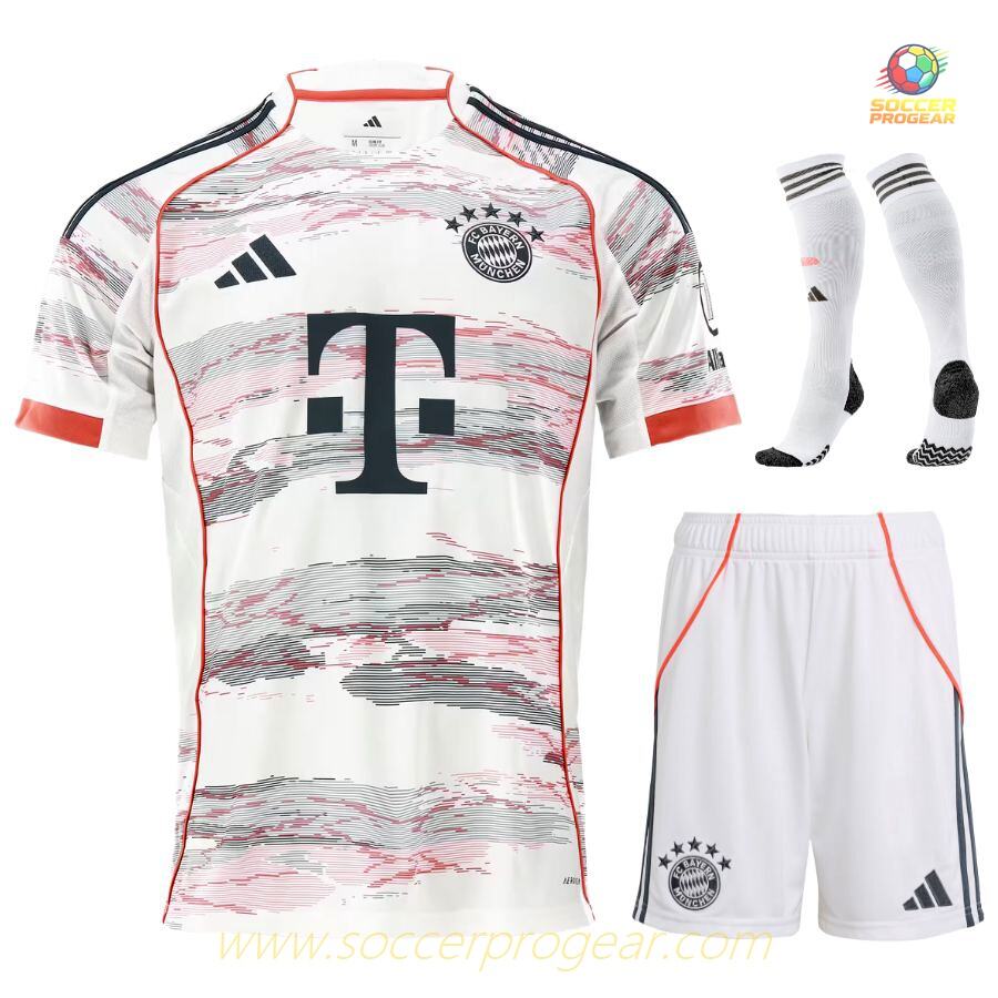 Soccer Team Shirt Team Jersey Set Youthren's Bayern Munich Away 2025-26 Edition