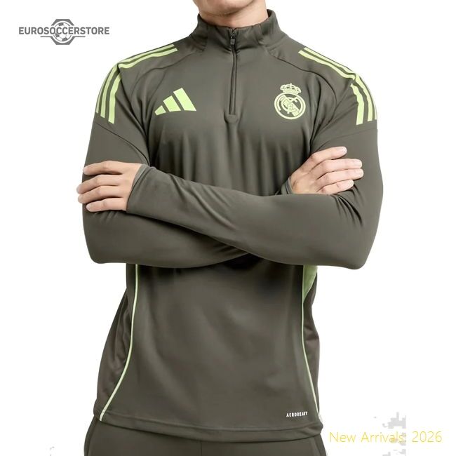 Premium 2025-2026 Real Madrid Training Top (utility Green)