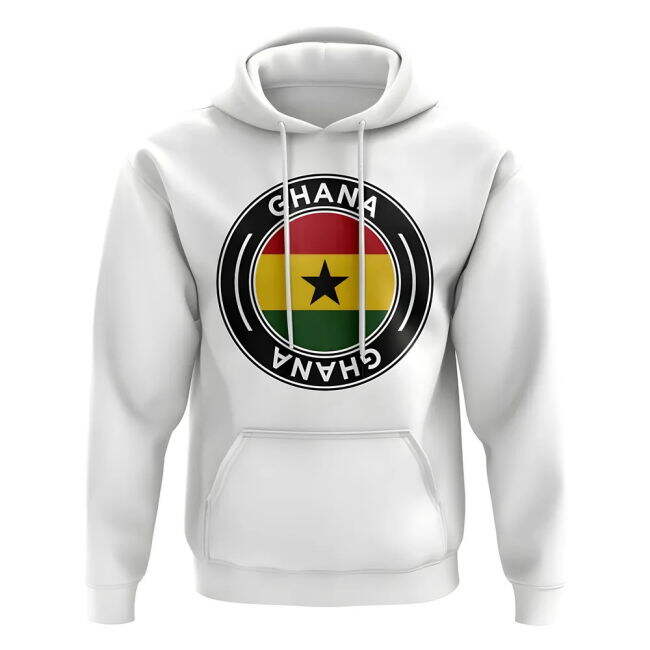 Ghana Football Badge Hoodie (White)