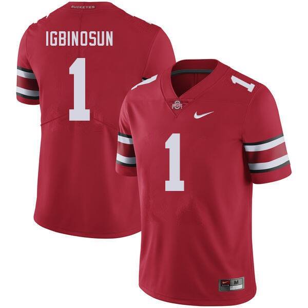 Men Ohio State Buckeyes #1 Davison Igbinosun Authentic Jersey