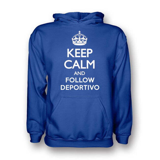 Keep Calm And Follow Deportivo Hoody (bl - Match - Official- Supporter