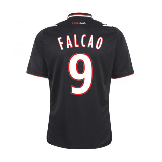 13-14 AS Monaco FC 9 Falcao Away Black Jersey Shirt - Official