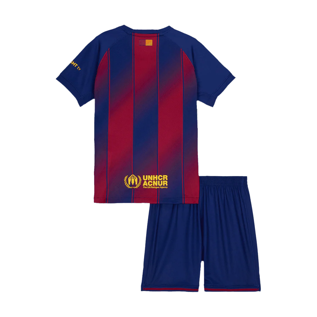 Kid¡®s Barcelona Home Soccer Jerseys (Jersey+Short) Kit 2025/26Authent
