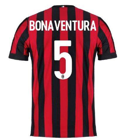 AC Milan Home 201718 bonaventura 5 Shirt - Official Replica 9815