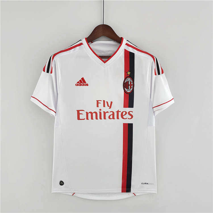 11-12 AC Milan White Retro Football Shirt Soccer Jersey - Official