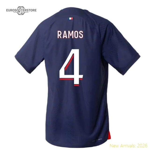 Supporter 2023-2024 Psg Home Match Authentic Shirt (Sergio Ramos 4)