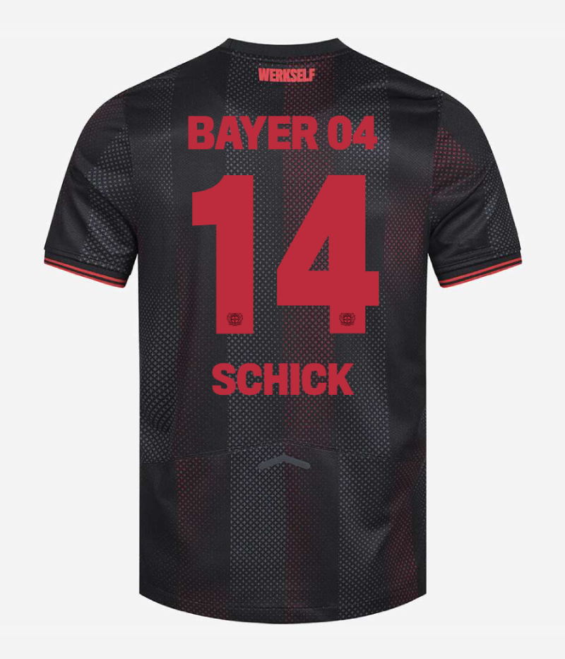 Bayer 04 Leverkusen Home SCHICK 14 Jersey for the 25-26 Season