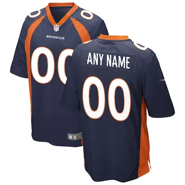 None Denver Broncos Game Jersey - Navy | NFL Player Jersey | NFL Footb