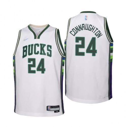 Milwaukee Milwaukee Bucks #24 Pat Connaughton Youth Nike White 2021/22 Swingman Jersey ¨C City Edition Youth