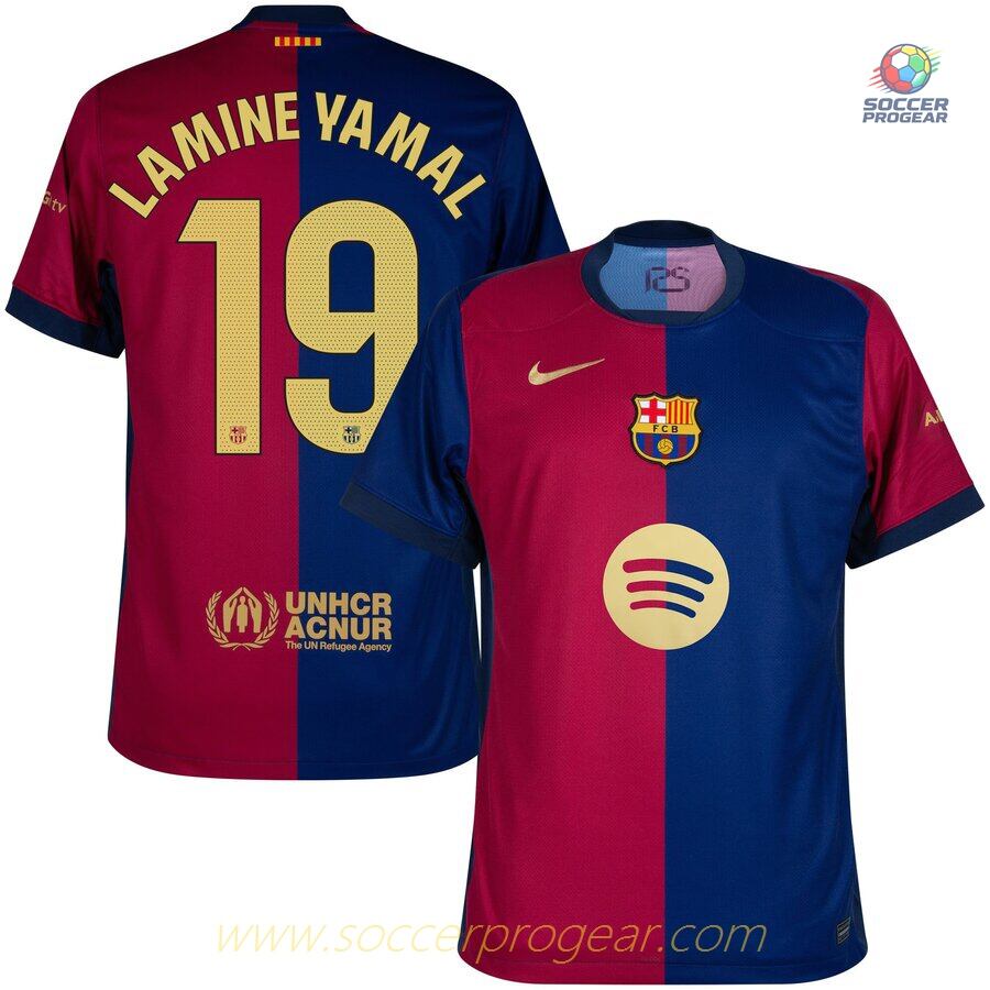 Barca Home Football Team Shirt 2024-25 Edition Lamine Yamal New Sponsor