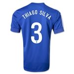 2013 Brazil 3 THIAGO SILVA Blue Away Jersey Shirt - Official Replica