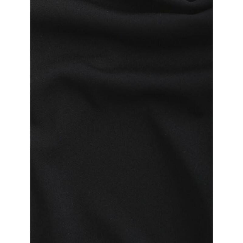 Metal Chain Backless Cowl Front Crop Top MS0295