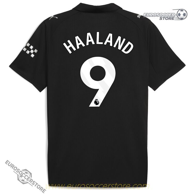Away Jersey of Manchester City for the 25-26 season, featuring HAALAND with the number 9