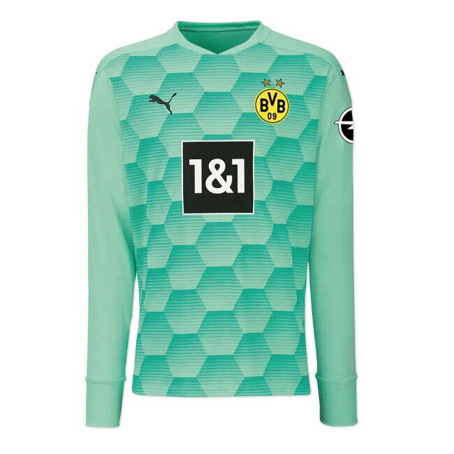 2020-2021 Borussia Dortmund Home Shirt (Green) Stretch Fabric