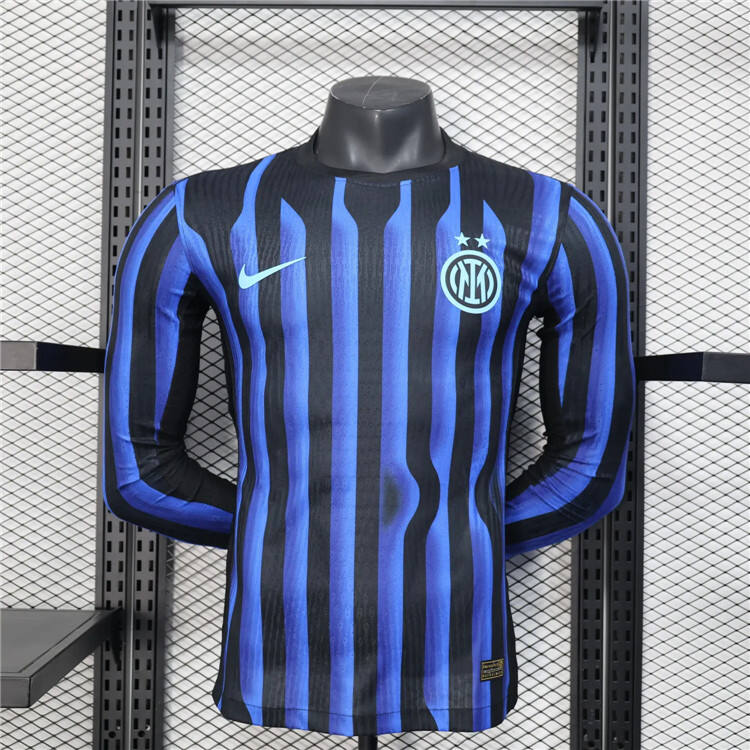 Inter Milan 2526 Home Long Sleeve Football Shirt Authentic Version -