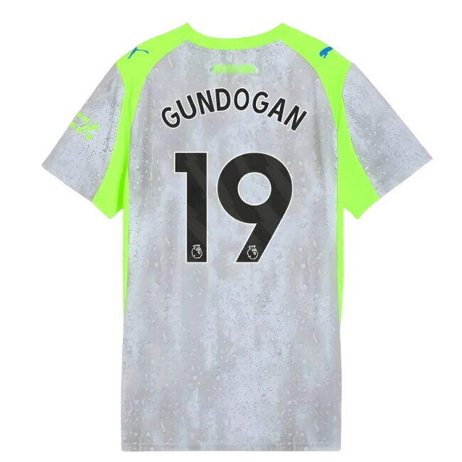 Man City Football Club Trendy Third Match Shirt (Gundogan 19) (Womens)