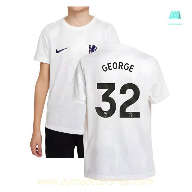 2025-2026 Chelsea Pre-Match Shirt (White) - Kids (George 32)