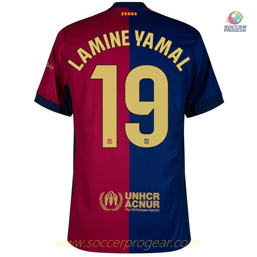 Barca Home Football Team Shirt 2024-25 Edition Lamine Yamal New Sponsor