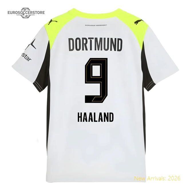 Premium-grade 2025-2026 Borussia Dortmund Away Shirt (kids) (haalan