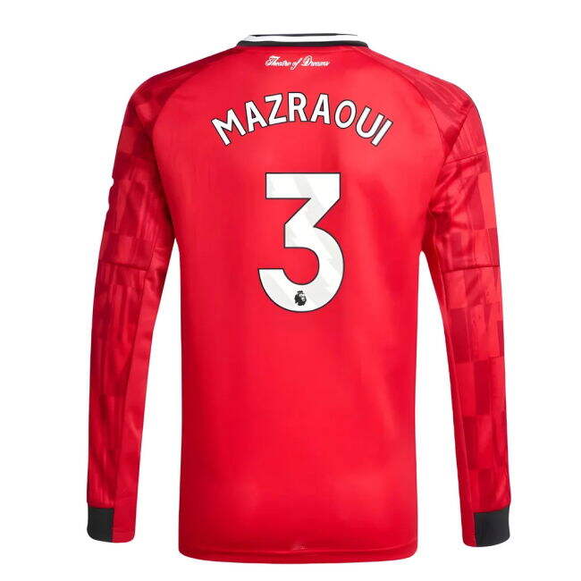Mazraoui 3 Man Utd Soccer Club Supporter Shirt - Kids Version