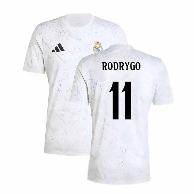2024-2025 Real Madrid Pre-Match Shirt (White) (Rodrygo 11)