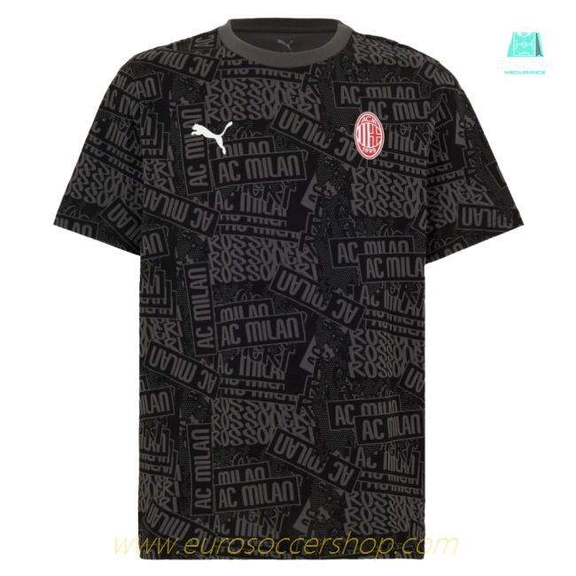 2025-2026 AC Milan ftblCulture Tee AOP (Black)
