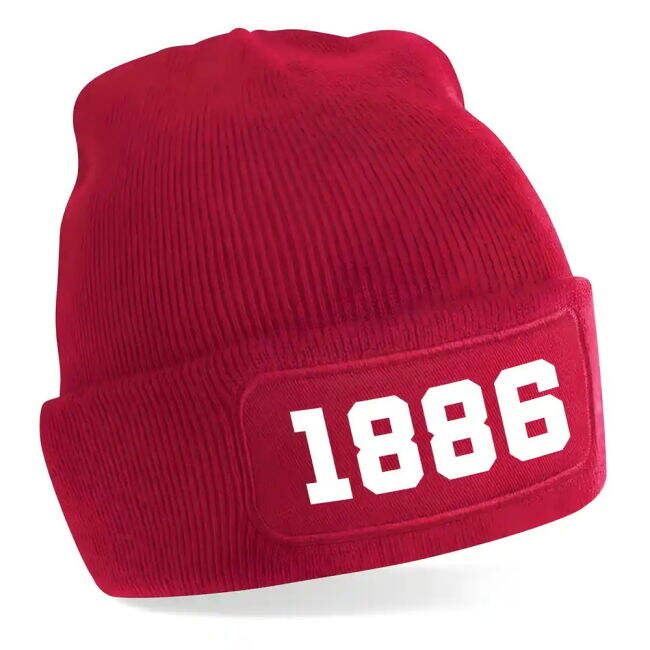 North London 1886 Football Beanie Hat (Red)