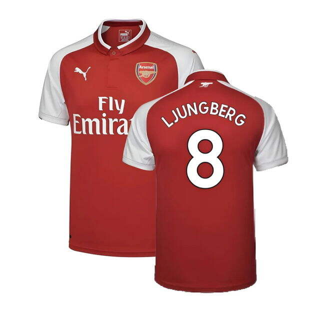 Arsenal 17/18 Home Football Shirt Adult Size XS ((Excellent) XS) (Ljungberg 8)
