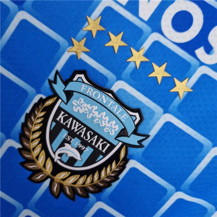 Kawasaki Frontale 2223 Home Blue Soccer Jersey Football Shirt -