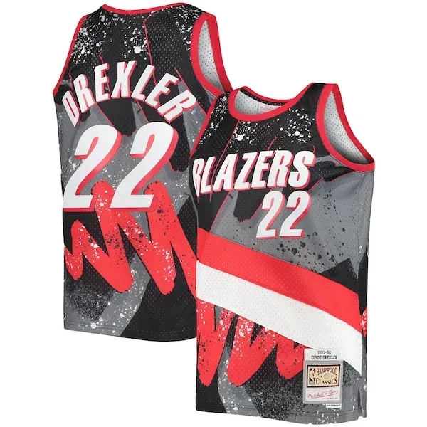 Clyde Drexler POR Basketball Jersey - Economical - Licensed Product