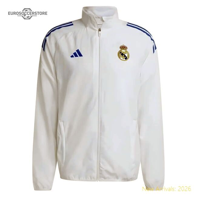 Exceptional 2025-2026 Real Madrid Eu Presentation Jacket (white)