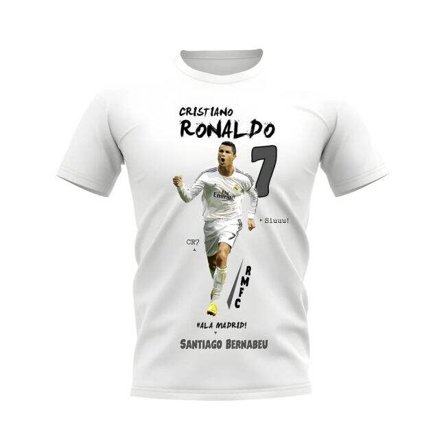 Cristiano Ronaldo Real Madrid Graphic T-Shirt (White)