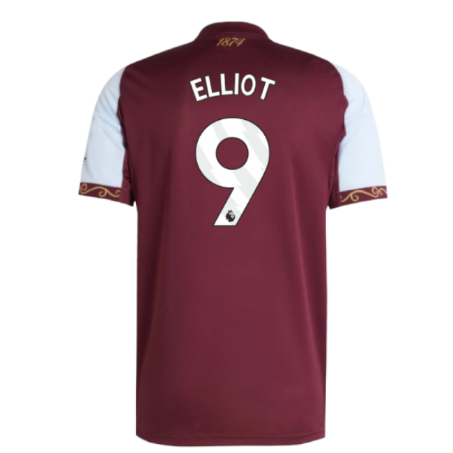 2025-20 Aston Villa Home Football Kit Elliot Printing L M S