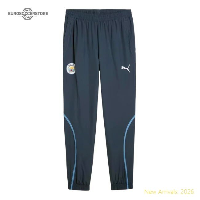Premium 2024-2025 Man City Prematch Woven Pants (navy) - Premium