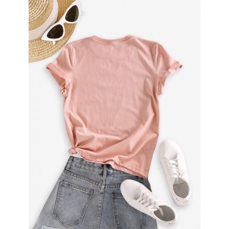 Short Sleeve Floral Print T Shirt KO5893