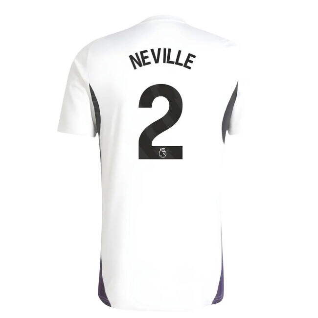 Durable Material Football Man Utd Training Jersey White Neville #2...