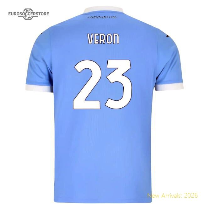 Exceptional 2025-2026 Ss Lazio Home Shirt (kids) (veron 23)