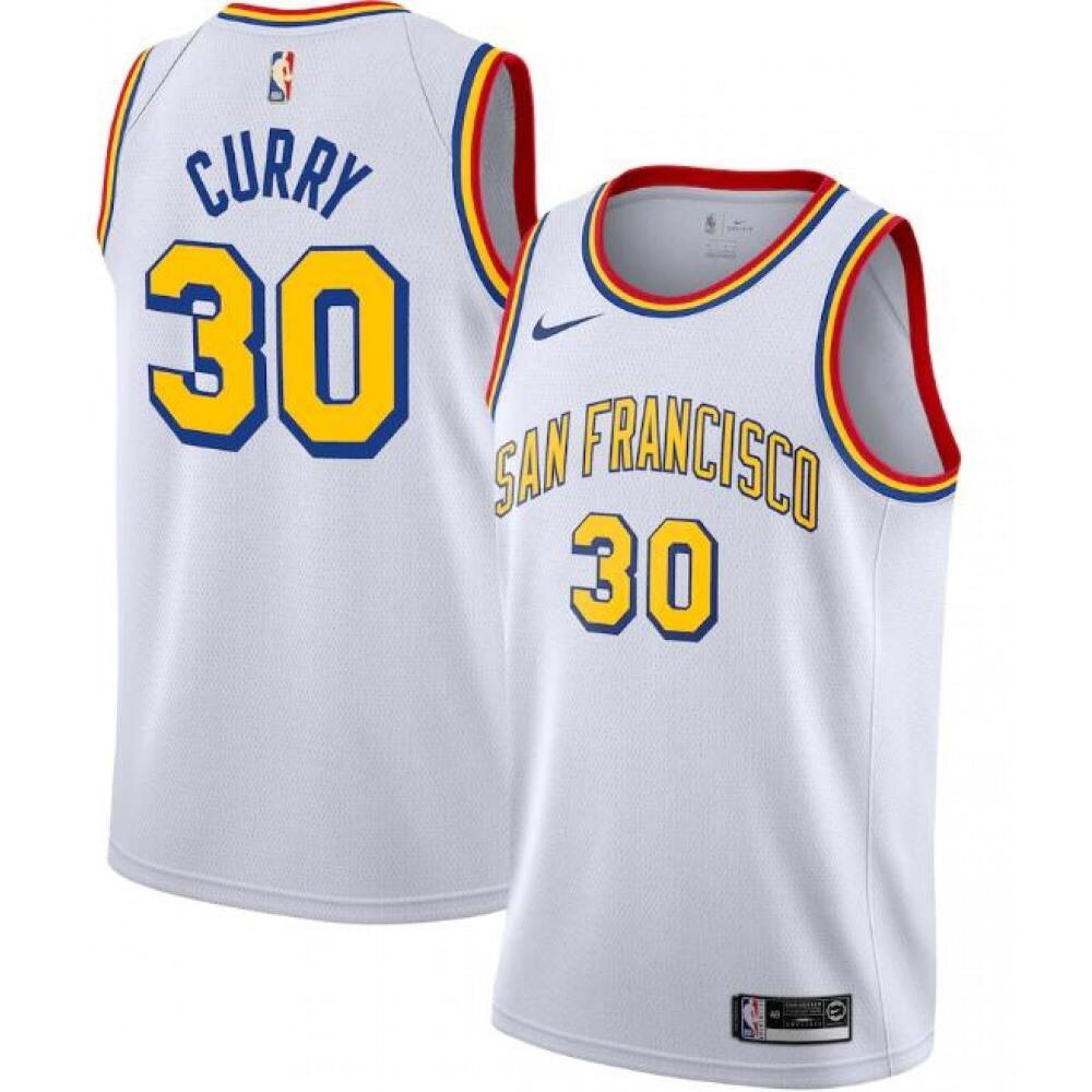 Elite Golden State Warriors Stephen Curry30 White Jersey - Classic...