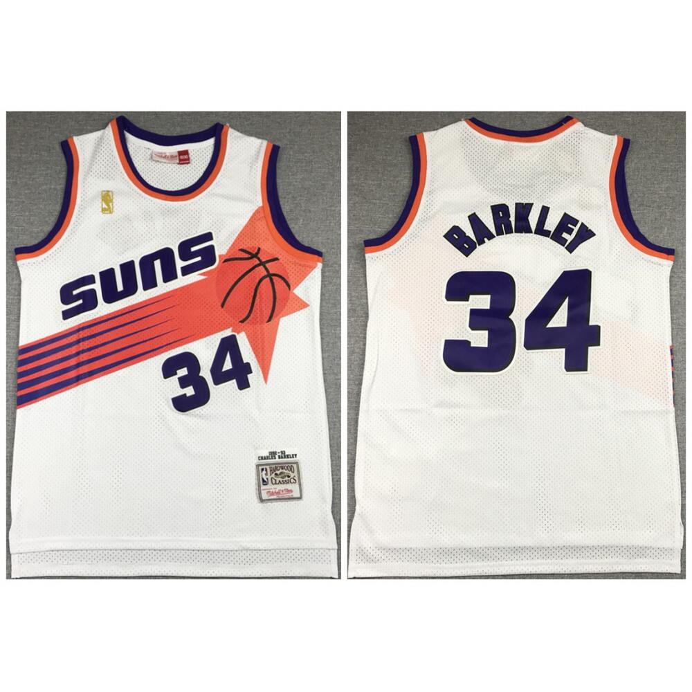 Game Day Official Men's PHX #34 Charles White Basketball Jersey