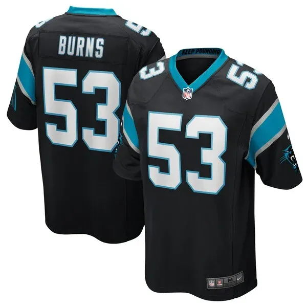 None Brian Burns Game Jersey - Black | NFL Player Jersey | NFL Footbal