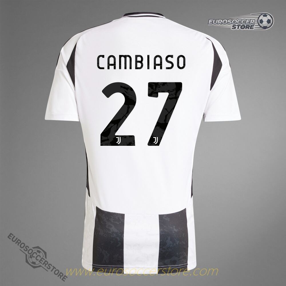 24-25 Season Juventus Home Jersey with CAMBIASO 27 Printing