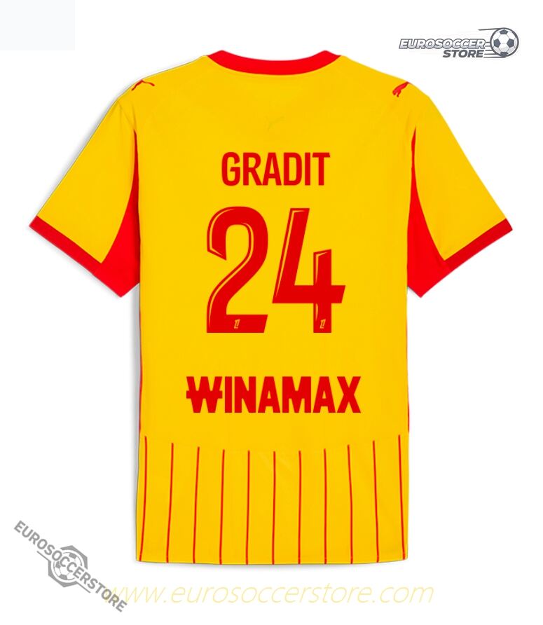 RC Lens 2025-26 Home GRADIT Version 24 Football Jersey