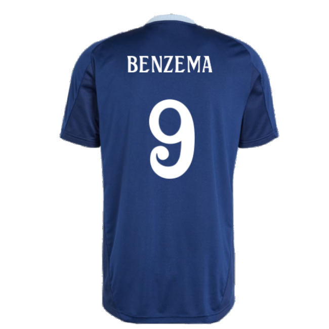 2024-2025 Real Madrid Training Jersey (Navy) (Benzema 9)