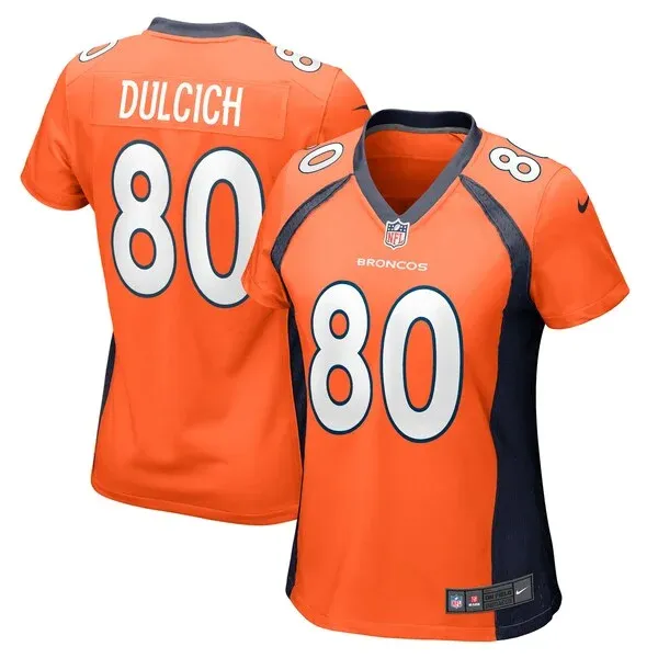 None Greg Dulcich Game Jersey - Orange | NFL Player Jersey | NFL Footb