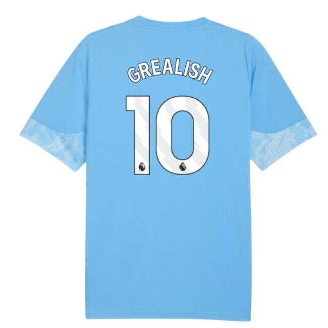 Avid Football Man City Training Jersey Light Blue Grealish #10 Sup...