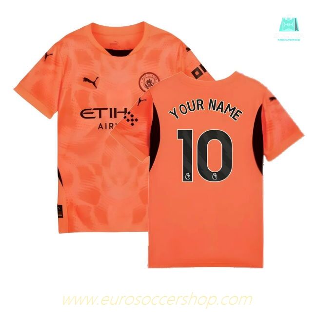 2024-2025 Man City Goalkeeper Shirt (Neon Sun) - Kids (Your Name)